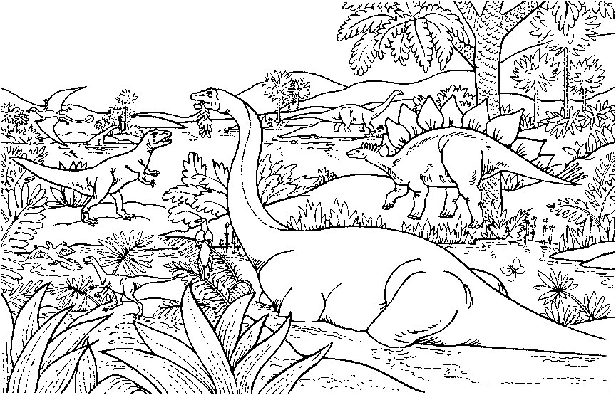 Detail Gambar Mewarnai Dinosaurus Nomer 51