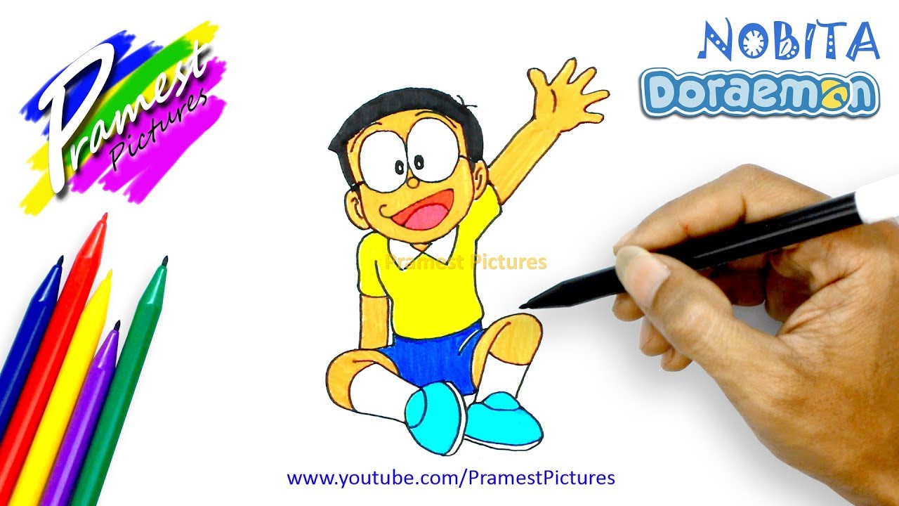 Detail Gambar Mewarnai Doraemon Dan Kawan Kawan Nomer 28