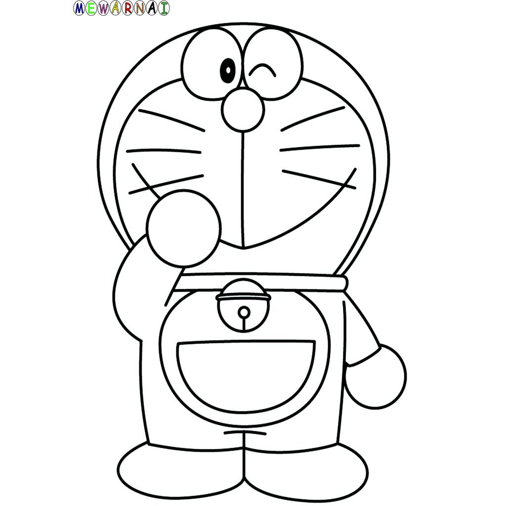 Detail Gambar Mewarnai Doraemon Lucu Nomer 54