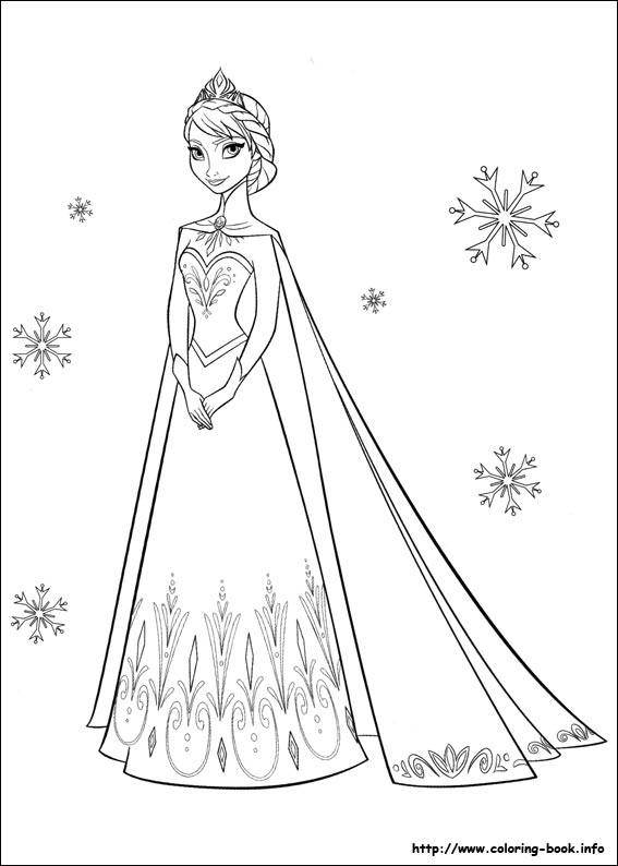 Detail Gambar Mewarnai Elsa Frozen Nomer 7