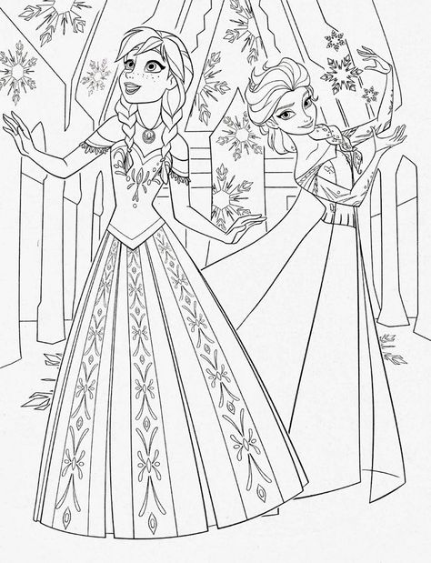Detail Gambar Mewarnai Frozen Elsa Nomer 6
