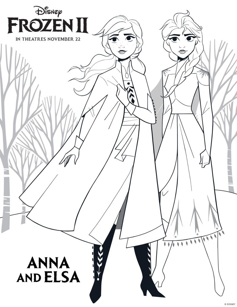 Detail Gambar Mewarnai Frozen Elsa Dan Anna Nomer 20