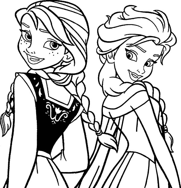 Detail Gambar Mewarnai Frozen Elsa Dan Anna Nomer 48