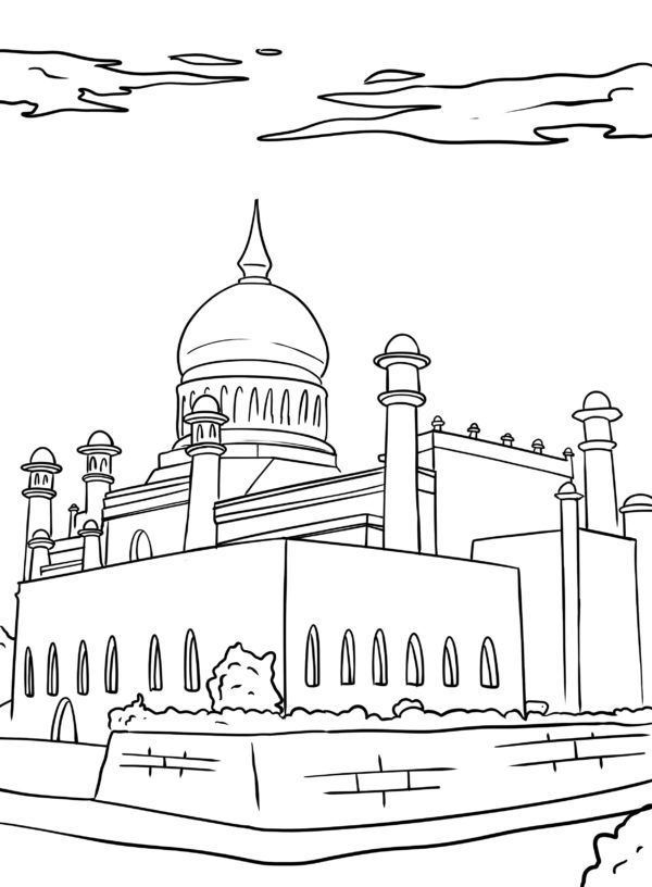 Detail Gambar Mewarnai Gambar Mewarnai Pemandangan Masjid Nomer 22