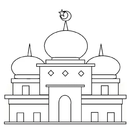 Detail Gambar Mewarnai Gambar Mewarnai Pemandangan Masjid Nomer 29