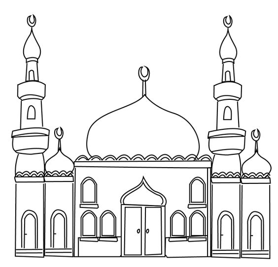 Detail Gambar Mewarnai Gambar Mewarnai Pemandangan Masjid Nomer 36