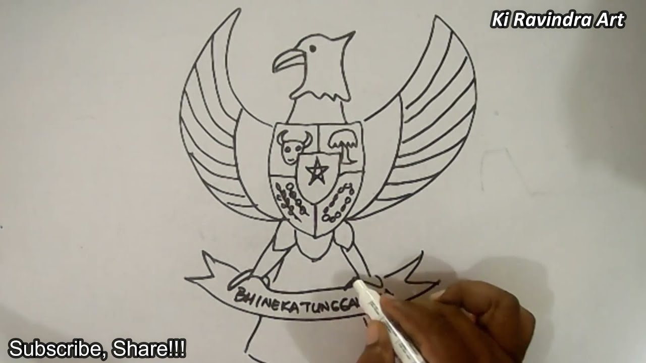 Detail Gambar Mewarnai Garuda Pancasila Nomer 24