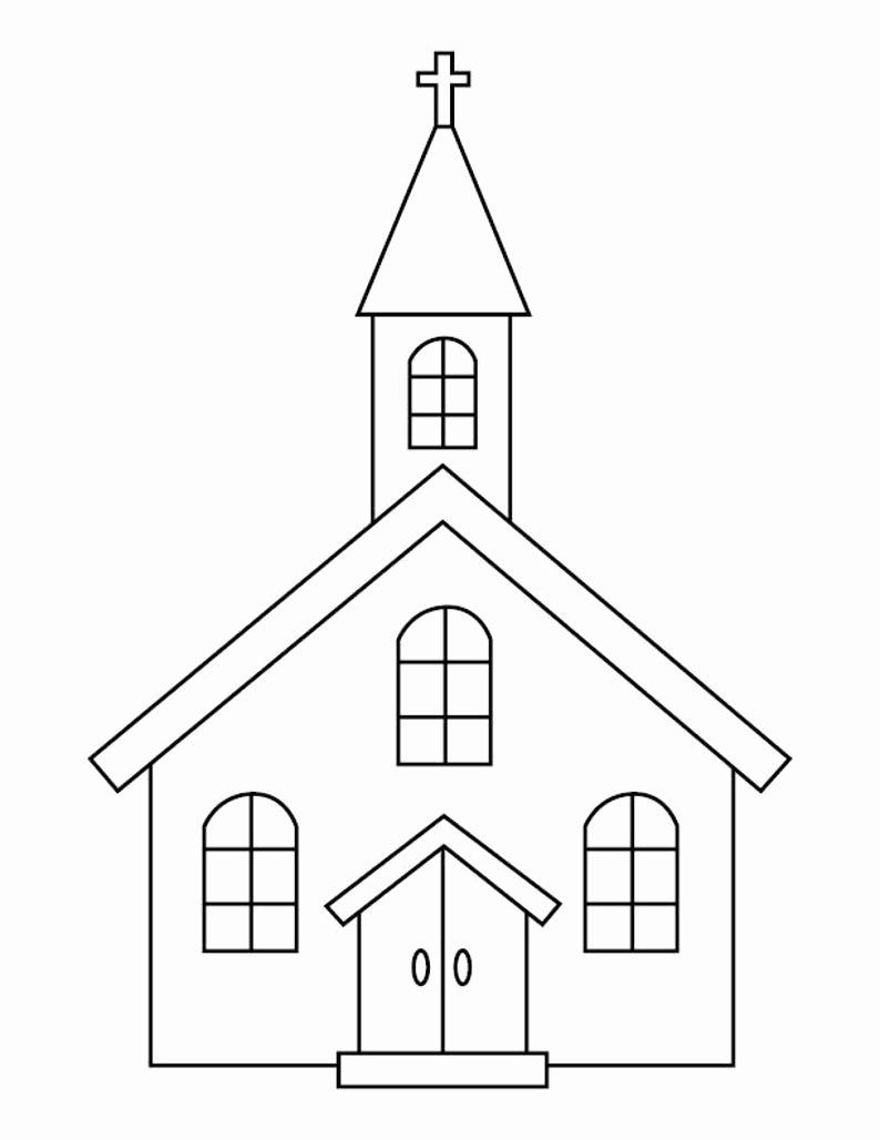 Detail Gambar Mewarnai Gereja Nomer 15