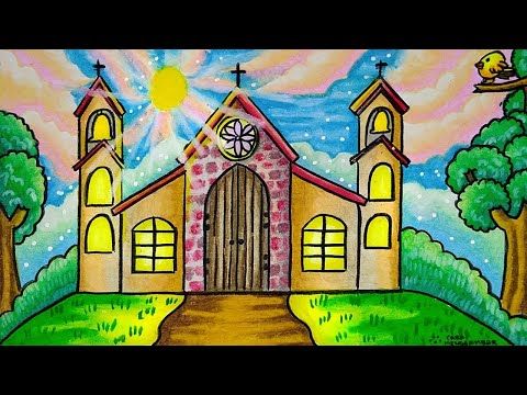 Detail Gambar Mewarnai Gereja Nomer 16