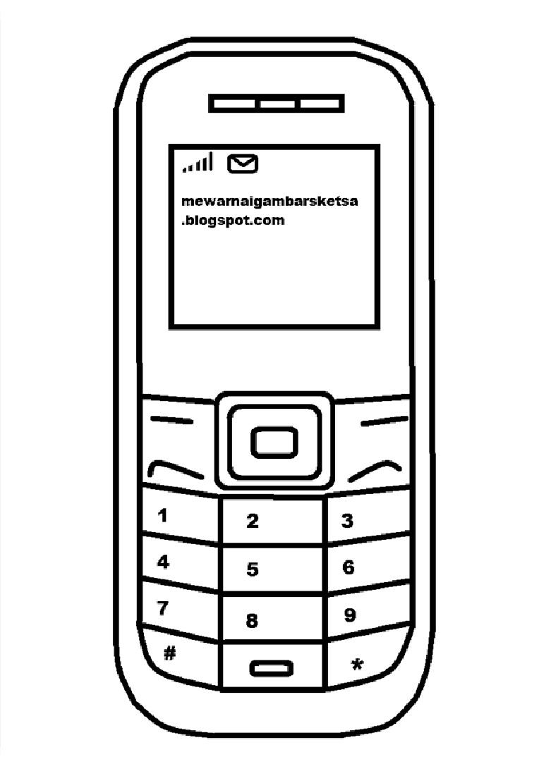 Detail Gambar Mewarnai Handphone Nomer 11