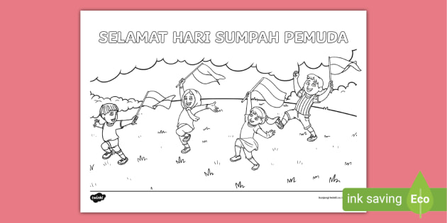 Gambar Mewarnai Hari Sumpah Pemuda - KibrisPDR