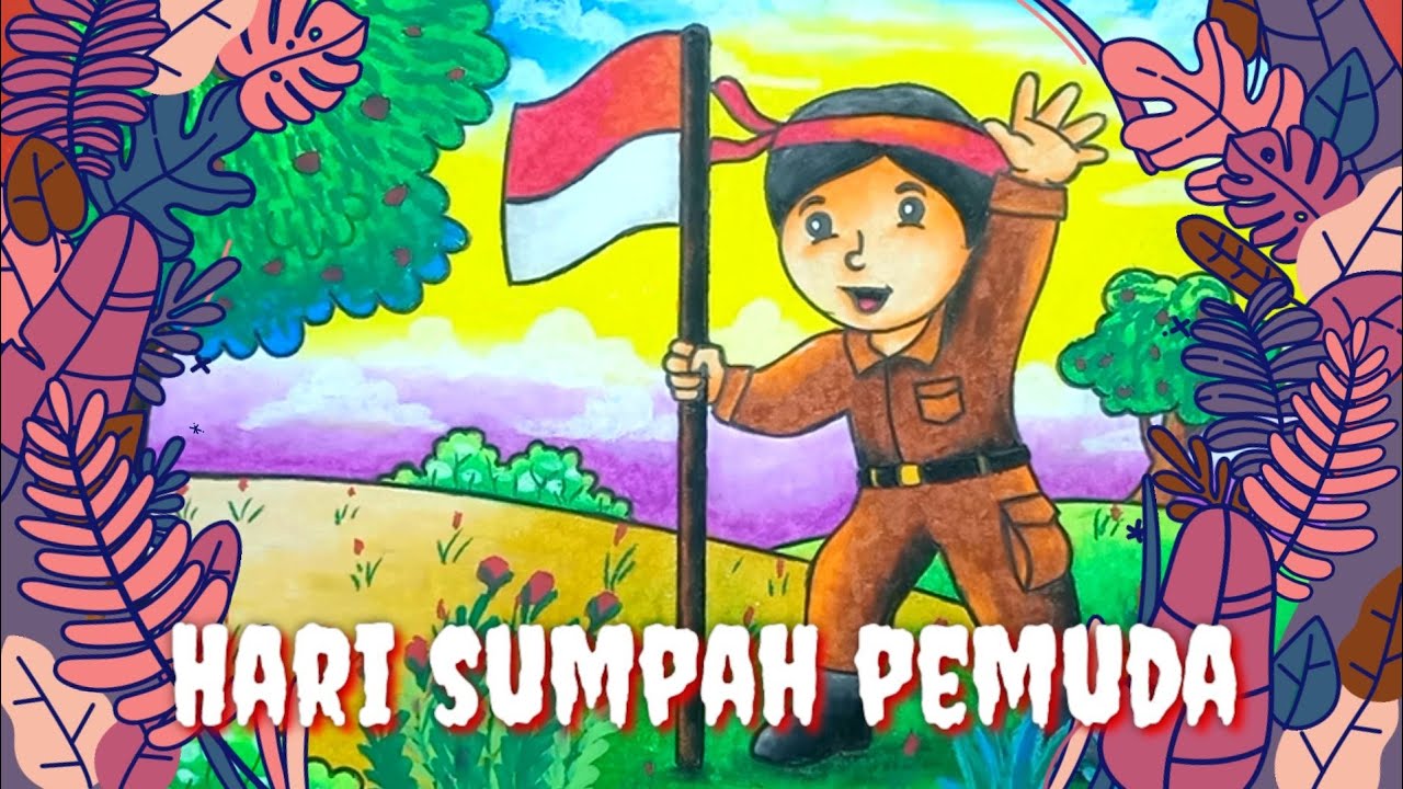 Detail Gambar Mewarnai Hari Sumpah Pemuda Nomer 2