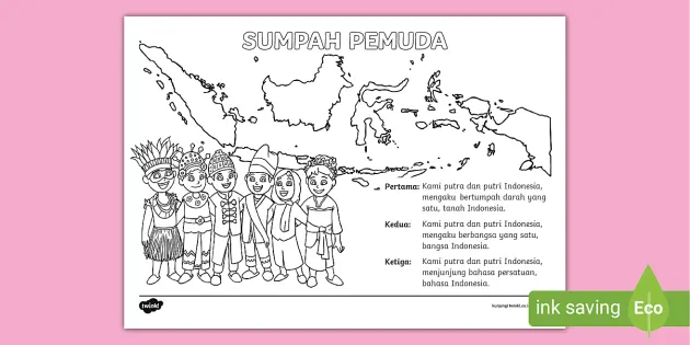 Detail Gambar Mewarnai Hari Sumpah Pemuda Nomer 3