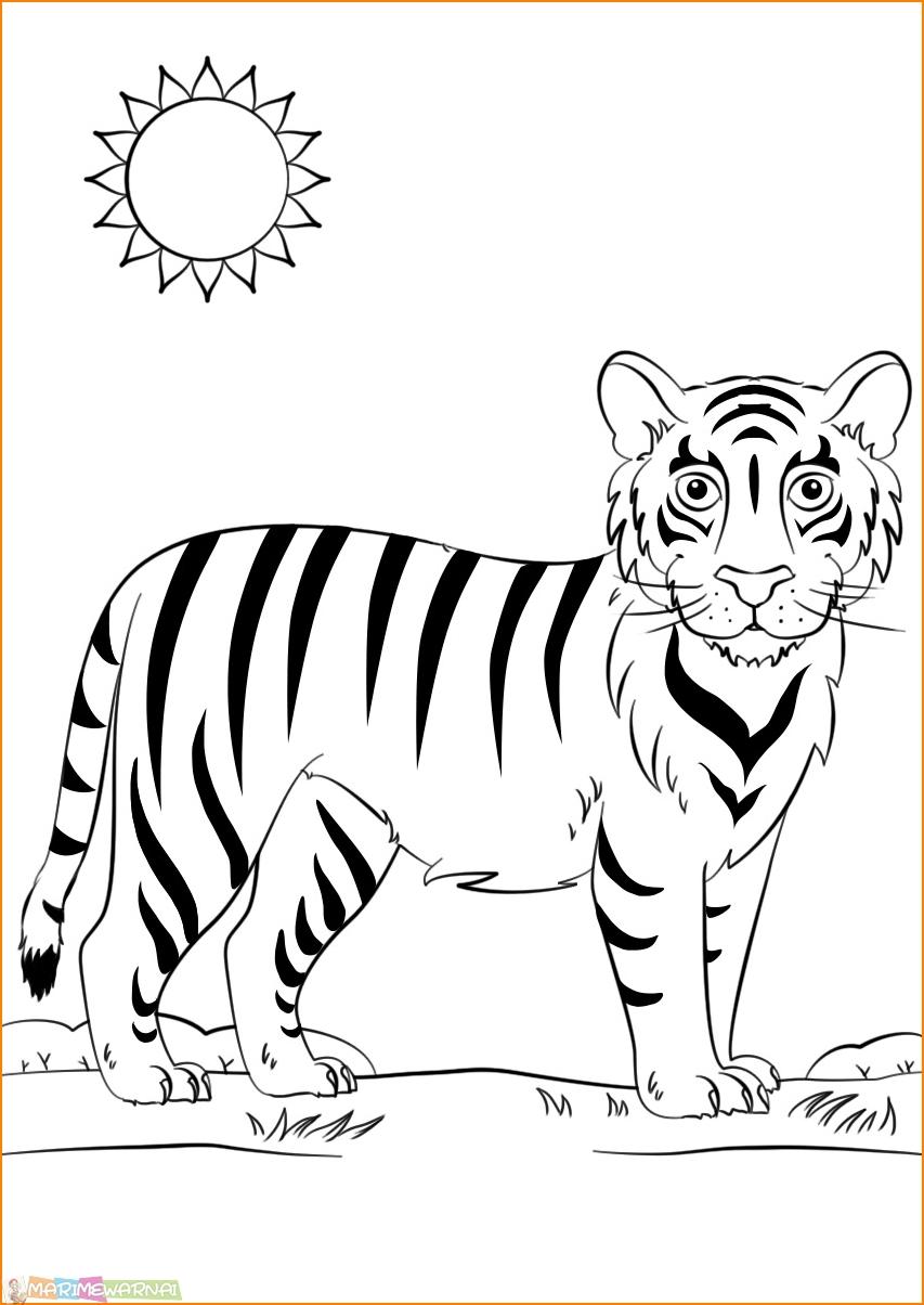 Detail Gambar Mewarnai Harimau Kartun Nomer 12