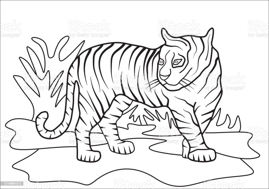 Detail Gambar Mewarnai Harimau Kartun Nomer 44