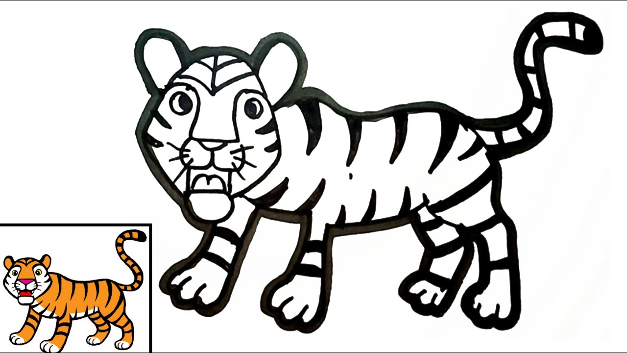 Detail Gambar Mewarnai Harimau Kartun Nomer 50