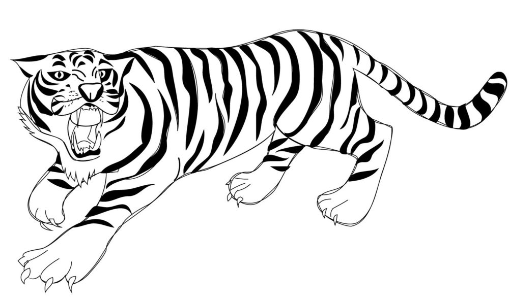 Detail Gambar Mewarnai Harimau Kartun Nomer 9