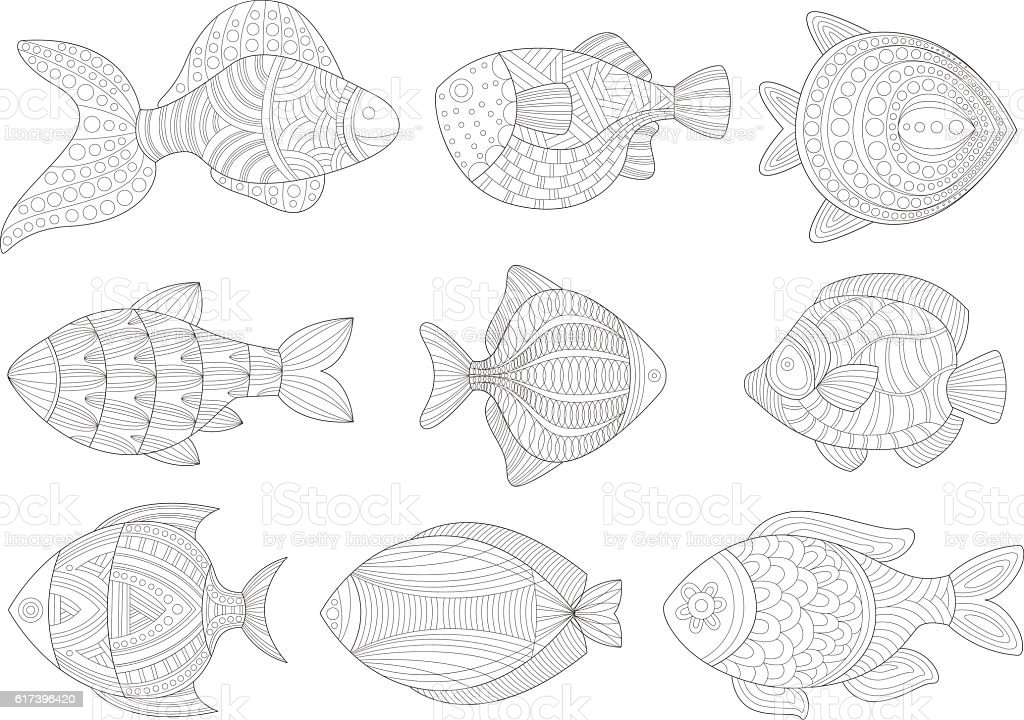 Detail Gambar Mewarnai Hewan Ikan Nomer 42