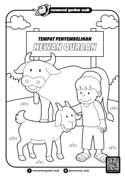 Detail Gambar Mewarnai Hewan Kurban Nomer 2