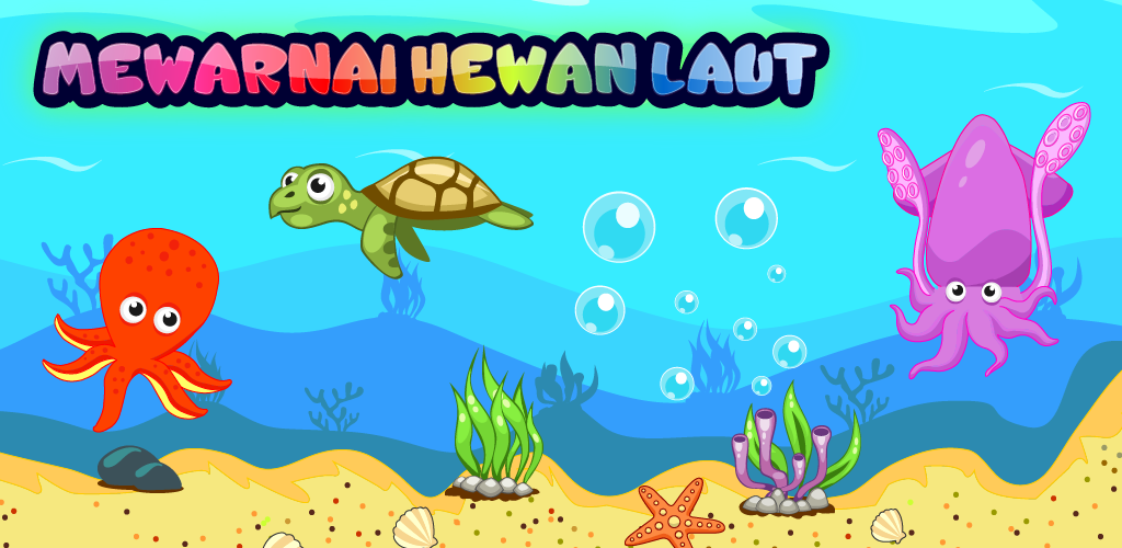 Detail Gambar Mewarnai Hewan Laut Nomer 19