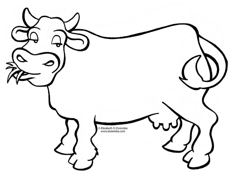 Detail Gambar Mewarnai Hewan Sapi Nomer 3
