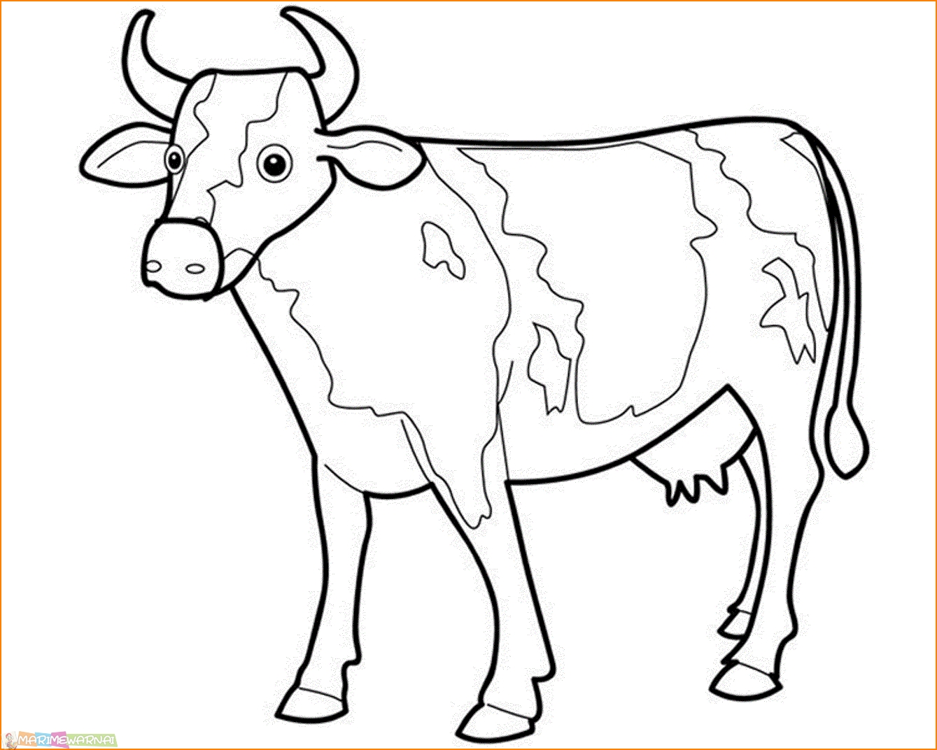 Detail Gambar Mewarnai Hewan Sapi Nomer 6
