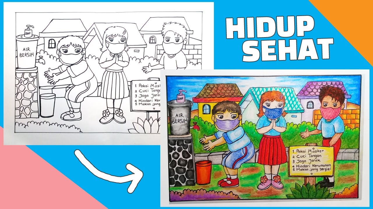 Detail Gambar Mewarnai Hidup Bersih Dan Sehat Nomer 2