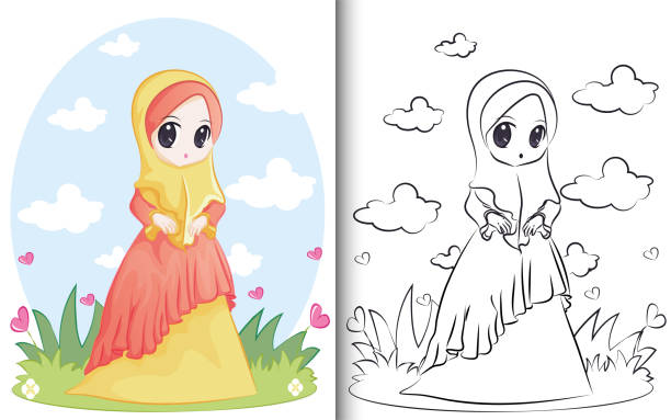 Detail Gambar Mewarnai Hijab Nomer 17