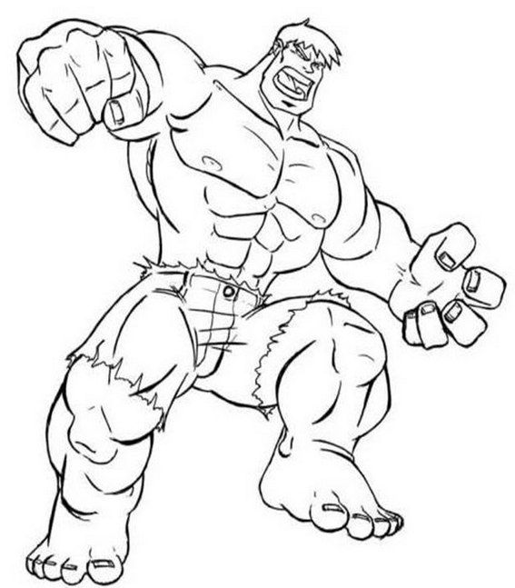Detail Gambar Mewarnai Hulk Nomer 11