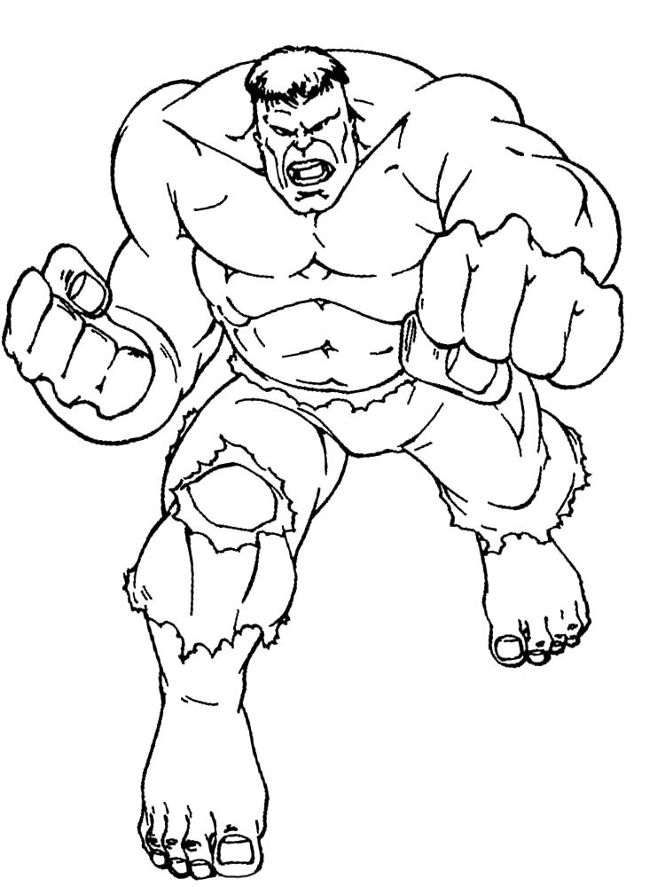 Detail Gambar Mewarnai Hulk Nomer 17