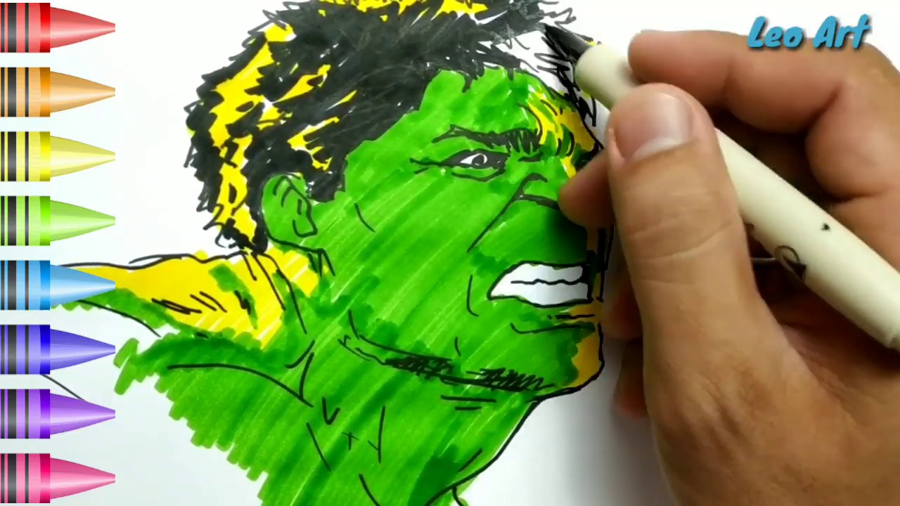 Detail Gambar Mewarnai Hulk Nomer 25