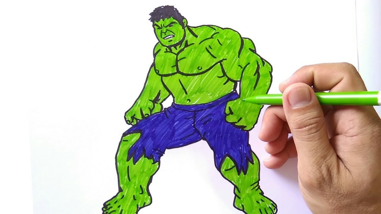 Detail Gambar Mewarnai Hulk Nomer 28