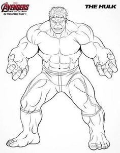 Detail Gambar Mewarnai Hulk Nomer 4