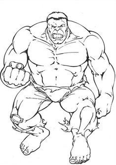 Detail Gambar Mewarnai Hulk Nomer 41