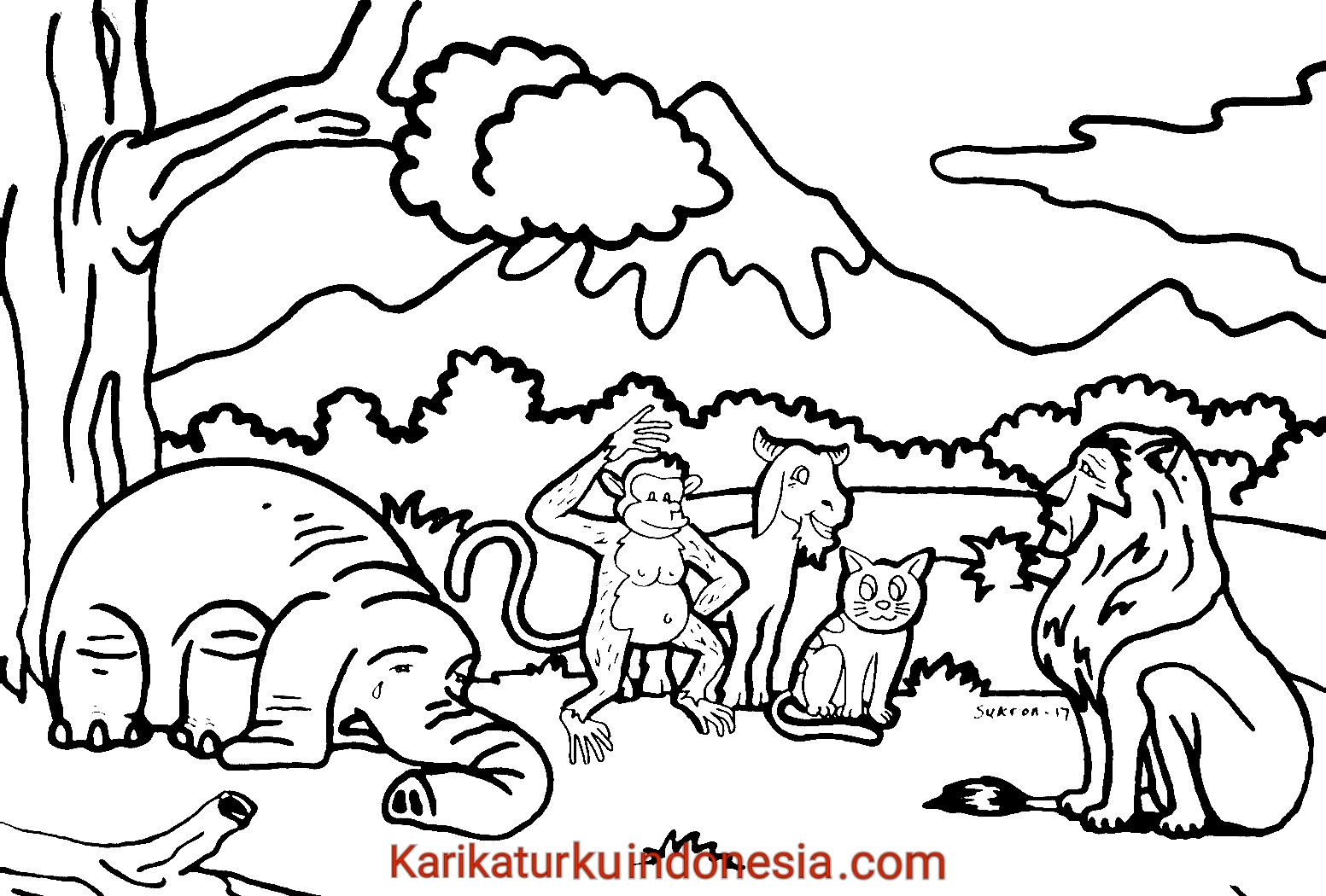 Detail Gambar Mewarnai Hutan Nomer 50