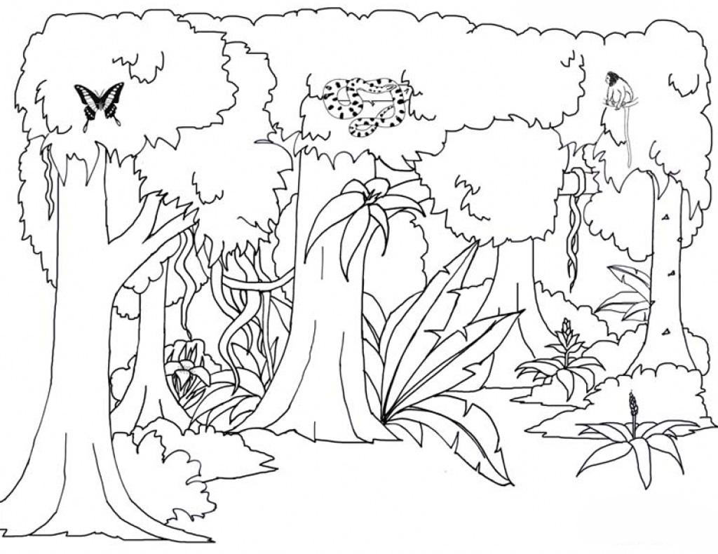 gambar mewarna haiwan di hutan