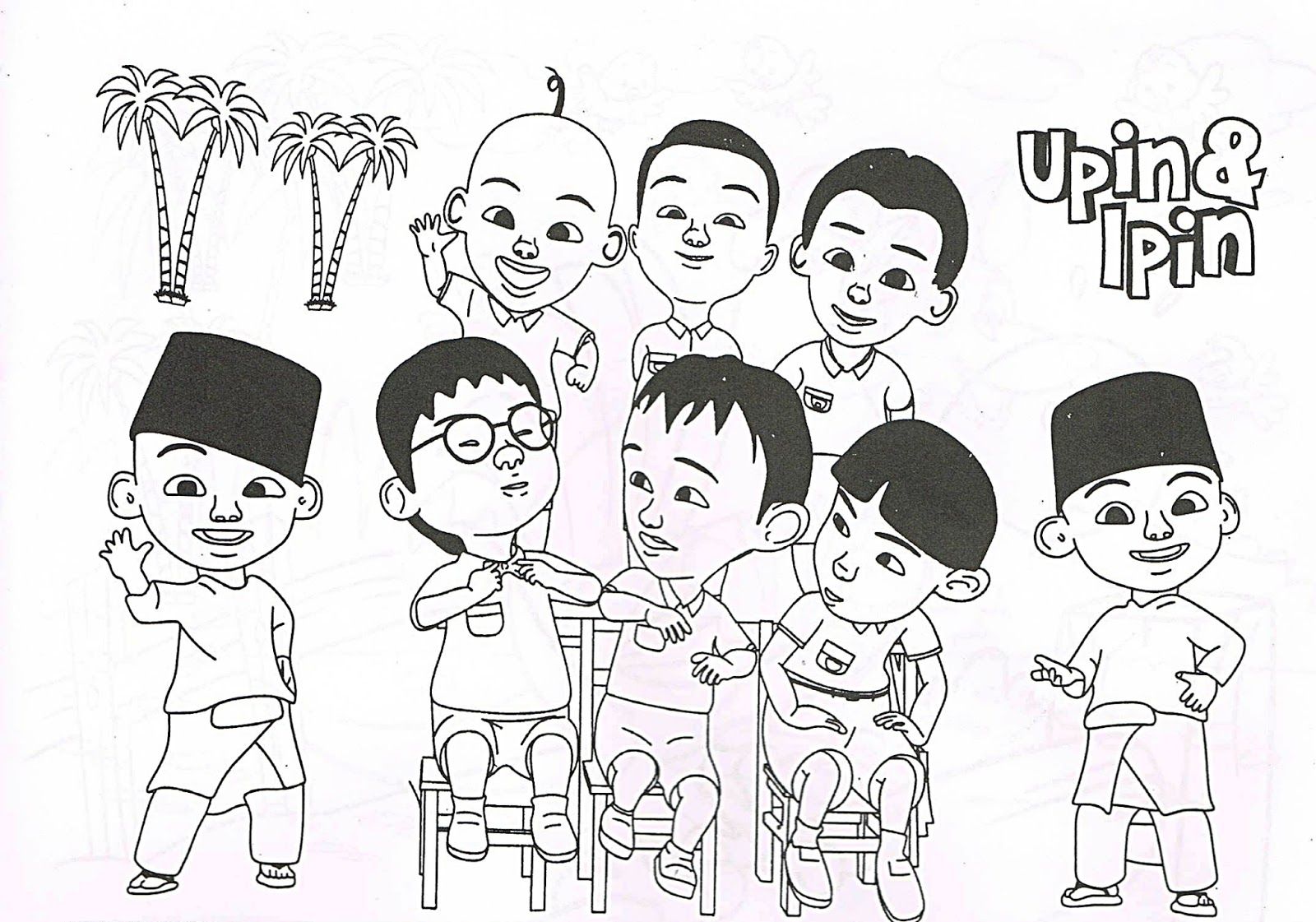 Gambar Mewarnai Ipin Upin - KibrisPDR