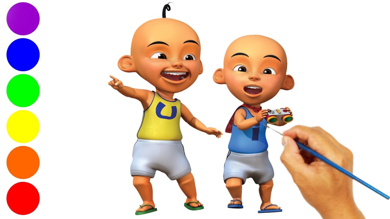 Detail Gambar Mewarnai Ipin Upin Nomer 38