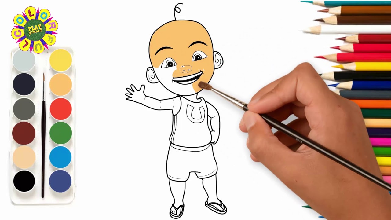 Detail Gambar Mewarnai Ipin Upin Nomer 44