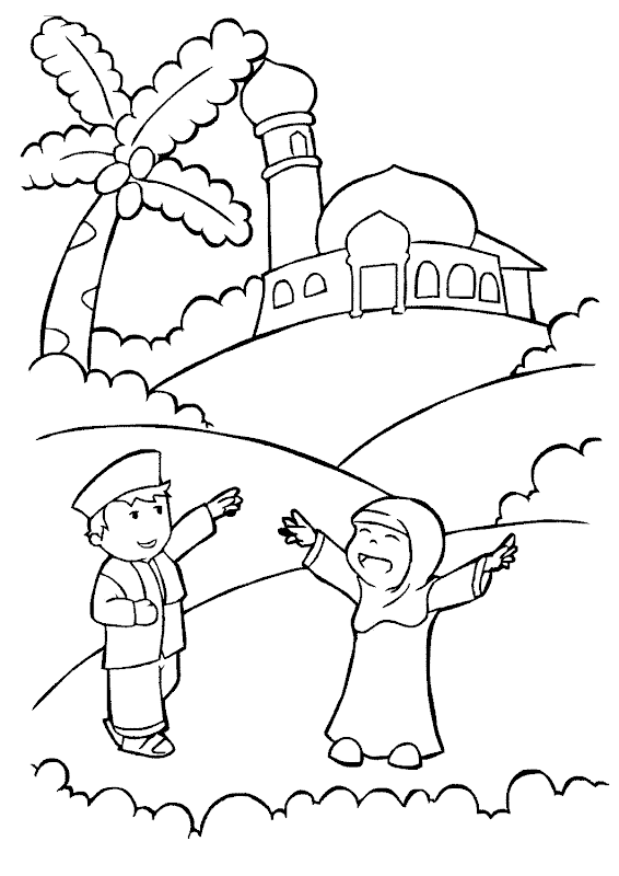 Detail Gambar Mewarnai Islami Nomer 16