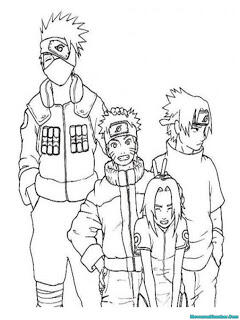 Detail Gambar Mewarnai Kakashi Nomer 42