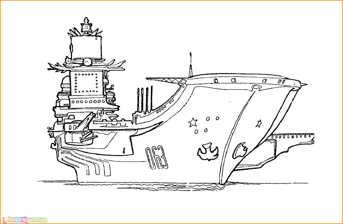 Detail Gambar Mewarnai Kapal Perang Nomer 17