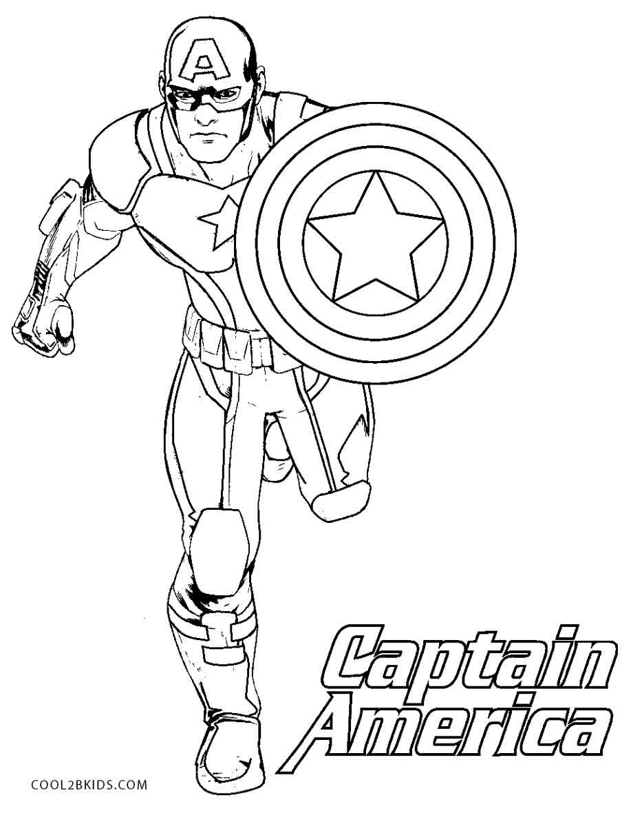 Detail Gambar Mewarnai Kapten Amerika Nomer 7