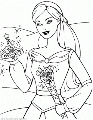 Detail Gambar Mewarnai Kartun Barbie Nomer 2