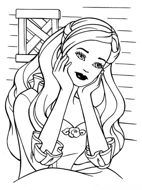 Detail Gambar Mewarnai Kartun Barbie Nomer 12
