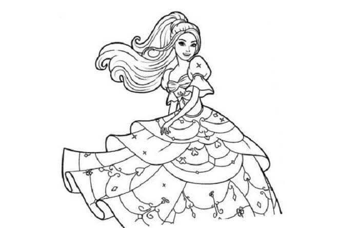 Detail Gambar Mewarnai Kartun Barbie Nomer 21