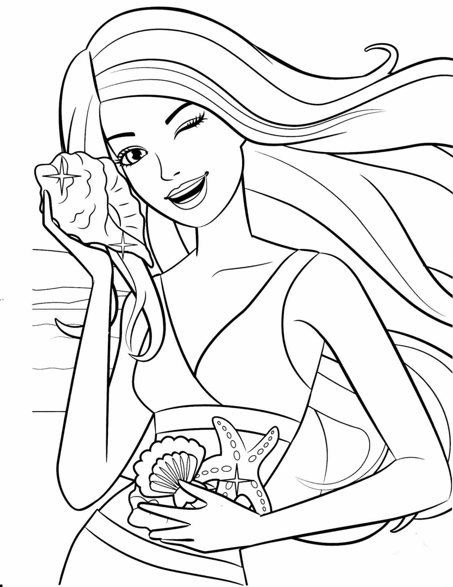 Detail Gambar Mewarnai Kartun Barbie Nomer 28
