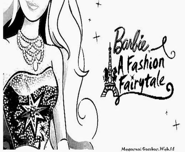 Detail Gambar Mewarnai Kartun Barbie Nomer 37