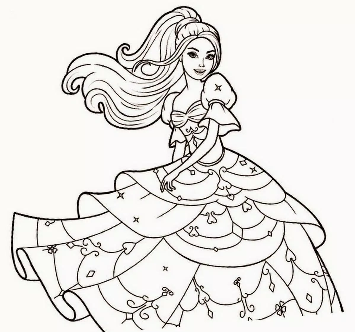 Detail Gambar Mewarnai Kartun Barbie Nomer 39