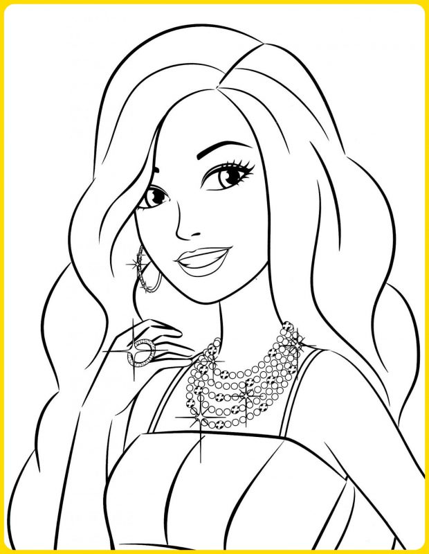 Detail Gambar Mewarnai Kartun Barbie Nomer 40